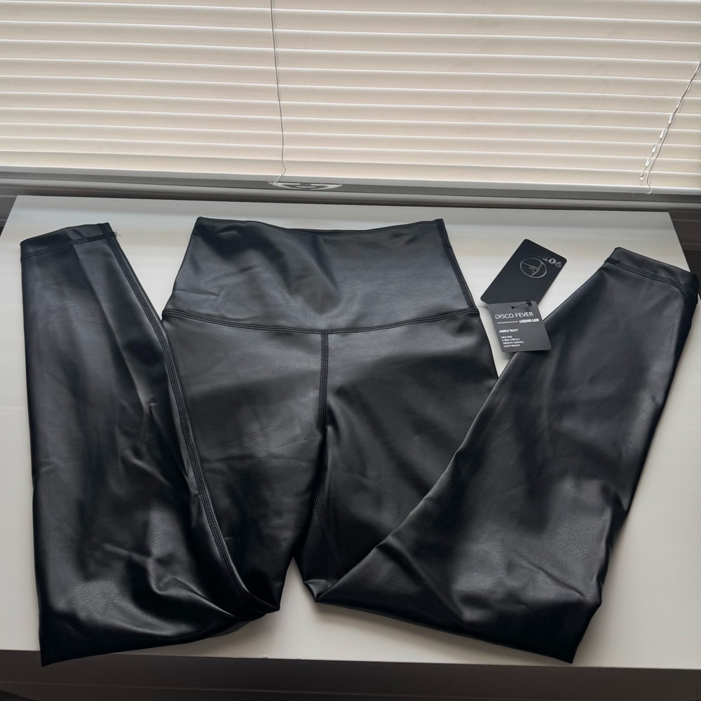 90 Degree By Reflex Black faux leather Leggings